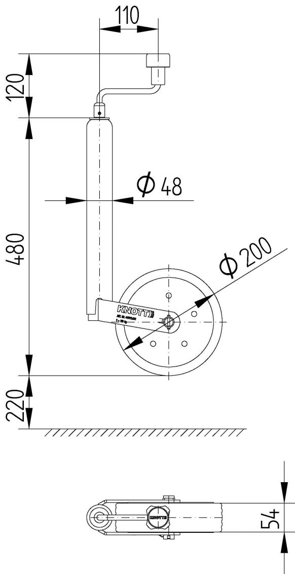 Τροχός στήριξης TK48 - 419913.001 - Τροχοί στήριξης