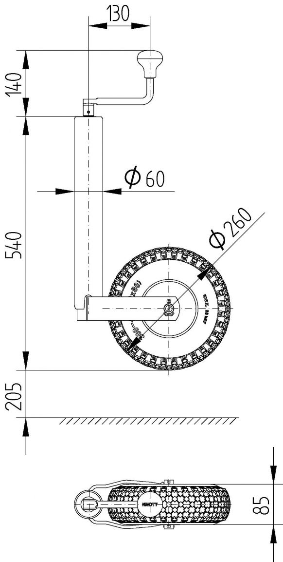 Τροχός στήριξης TK60 - 400286.001 - Τροχοί στήριξης