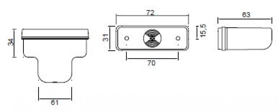 Flatpoint 1 LED - 404780.001 - πλευρικά φώτα σήμανσης