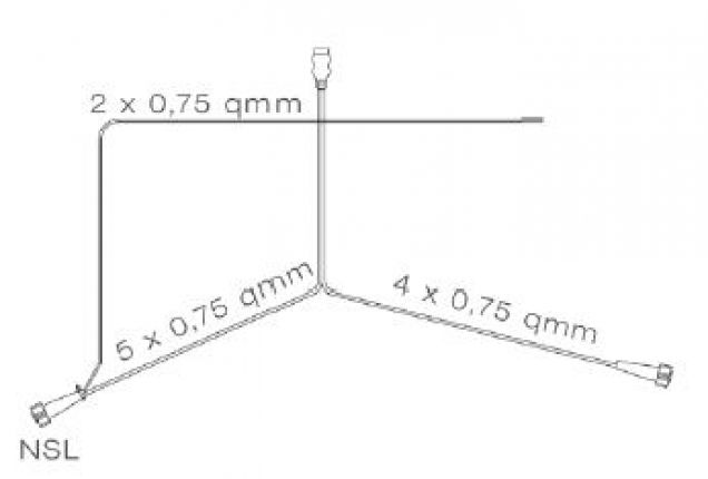 Κύριο καλώδιο - βύσμα 13 ακίδων, 2x πρίζα DC - 413174.001 - Καλώδιο σύνδεσης