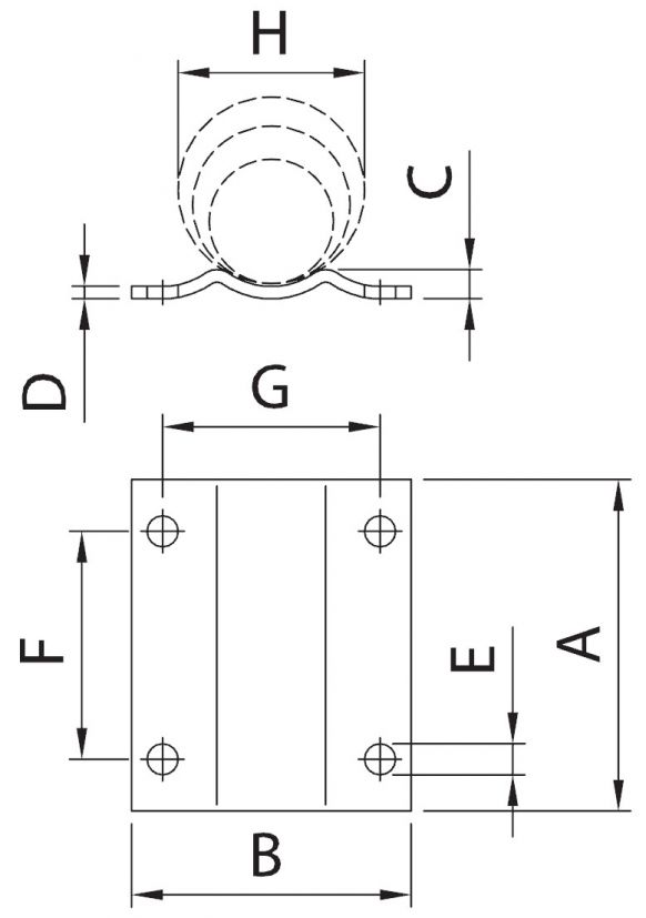 Mounting plate type: F1 - 403526.001 - Support wheel holder