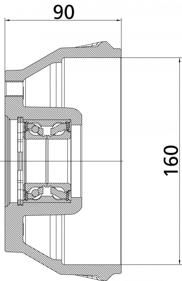 Brake hub 160 - 409697B002 - Brake hub