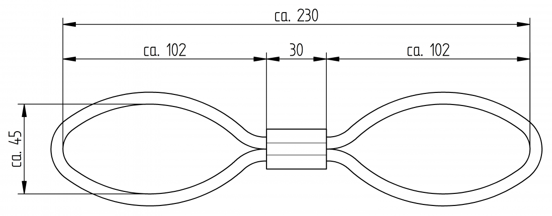 Καλώδιο πρόσδεσης για ρυμουλκούμενα χωρίς φρένο έως 1500kg - 6B1987.001 - Φλάντζα με σφαιρίδιο