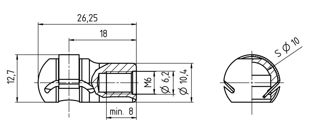 Υποδοχή σφαίρας - 416901.001 - Αξεσουάρ ελατηρίου αερίου