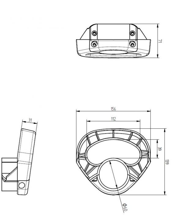 Λαβή ελιγμών για τροχό στήριξης - 414005.001 - Λαβές