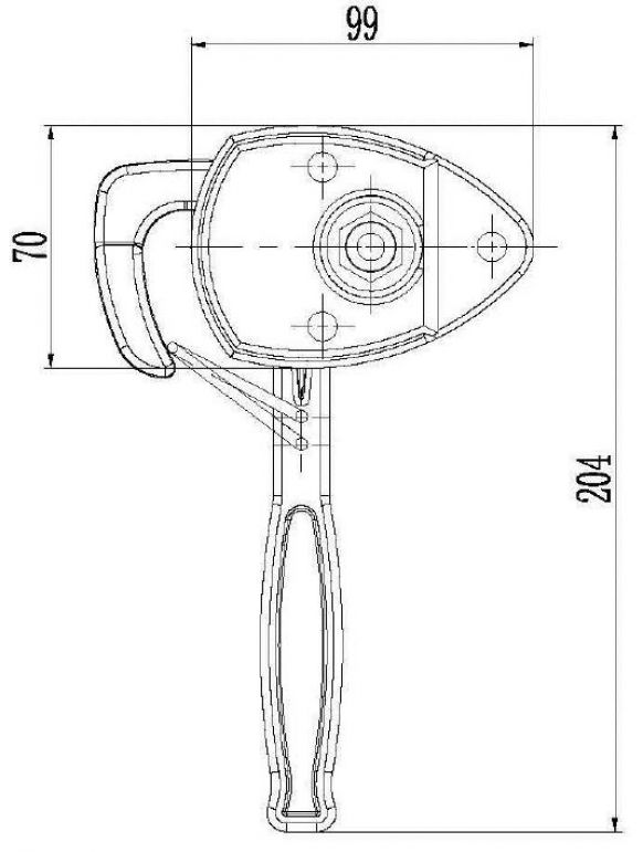 Γωνιακή κλειδαριά με μοχλό - 4803499X - Κλειδαριές