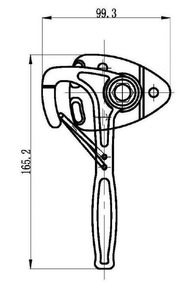 Κλειδαριά με μοχλό γωνίας - 403867.001 - Κλειδαριές