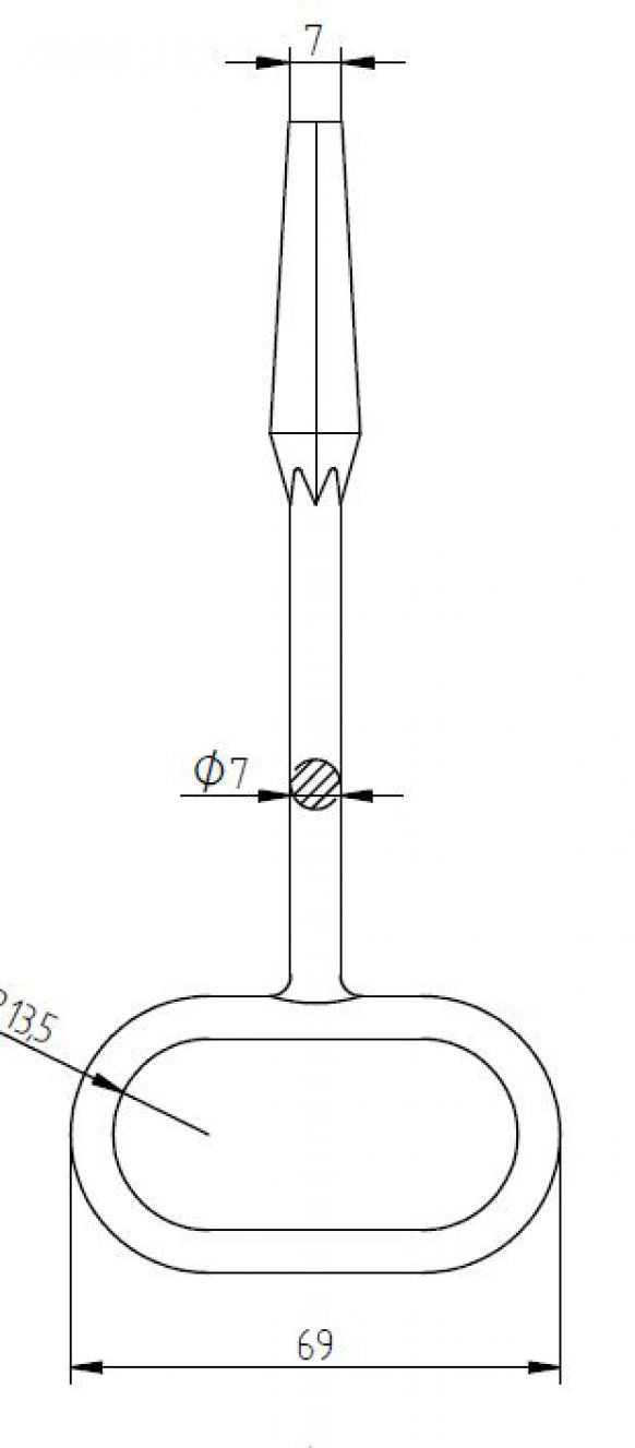 Mandrel key galv. - 408059.001 - Latches / Accessories