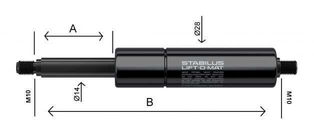 Ελατήρια αερίου 14x28 - 402760.608 - Ελατήρια αερίου