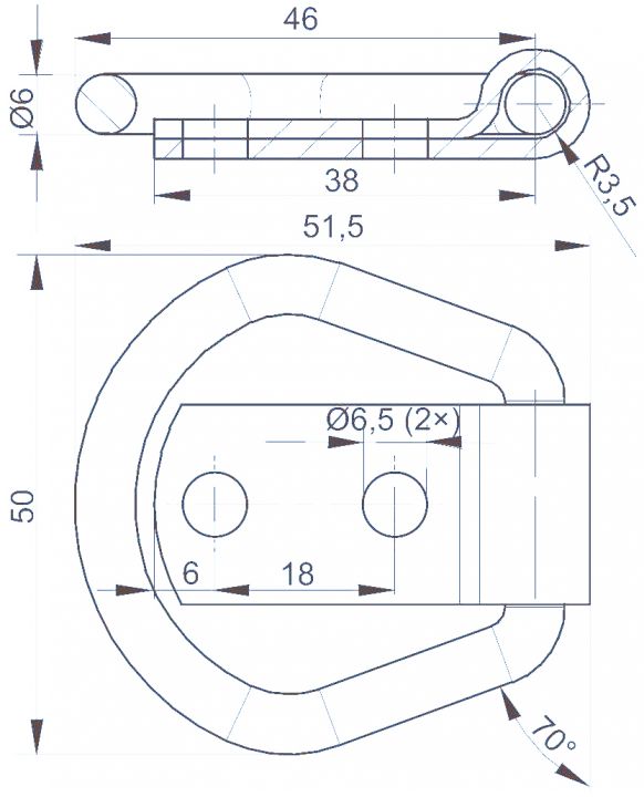Δακτύλιος πρόσδεσης + προεξοχή - 6S5707.001 - Άγκυρα στερέωσης