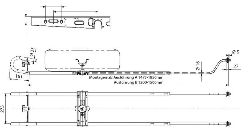 Υποδοχή εφεδρικού τροχού για τροχόσπιτο