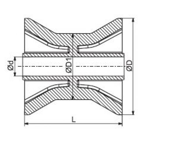 Bow roller 3" - 6X1064.012 - Boat trailer