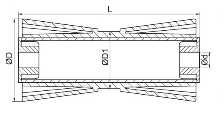 Κυλινδρικός κύλινδρος 5" - 6X1064.039 - ρυμουλκούμενο σκάφους