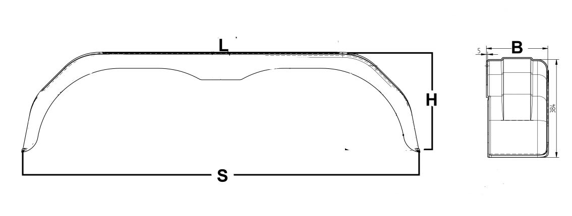 Προστατευτικό κάλυμμα διπλού άξονα πλαστικό γωνιακό - 6X1506.002 - Προστατευτικό κάλυμμα